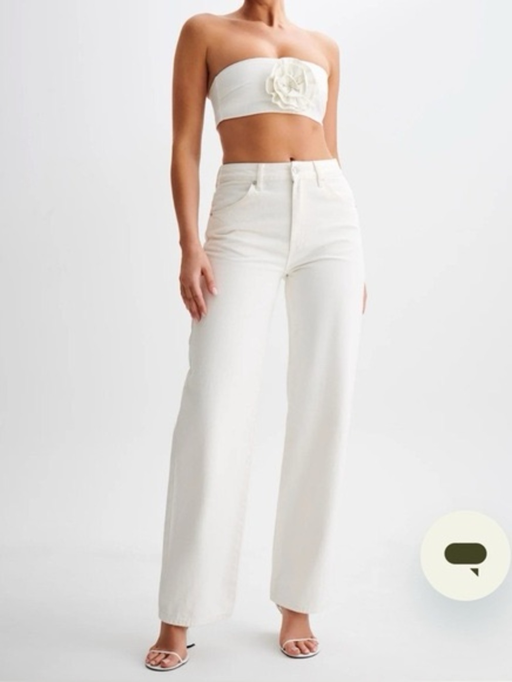 NWT Meshki Roxy High Waisted Jean White Size 8